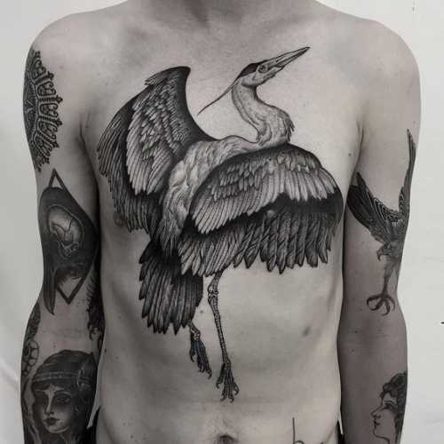 21 Heron Tattoo Ideas