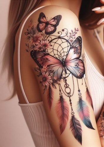 Explore 18 Unique Dreamcatcher Tattoo Designs for  &#8211; Symbolism &#038; Artistic Beauty