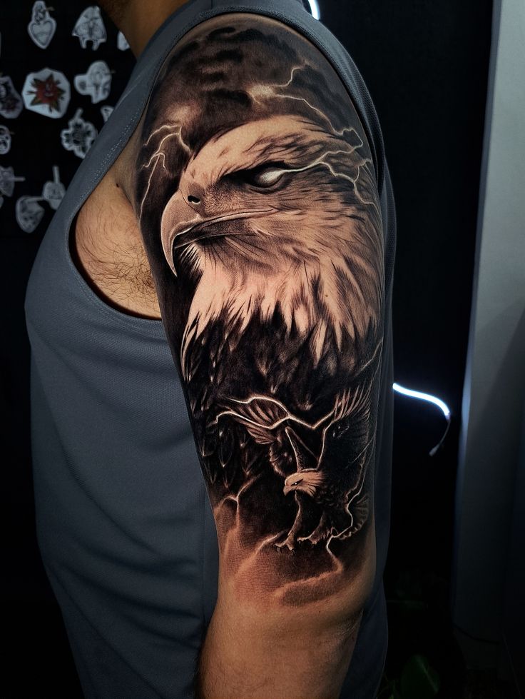30 Eagle Tattoo Ideas : Bold Designs for Men and Women with Chest, Arm, Forearm, Minimalist