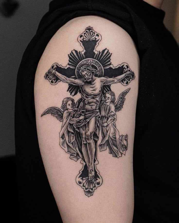 25 Jesus Tattoo Ideas : Sacred Heart, Virgin Mary, Fine Line, Sleeve for Women, Back, Forearm