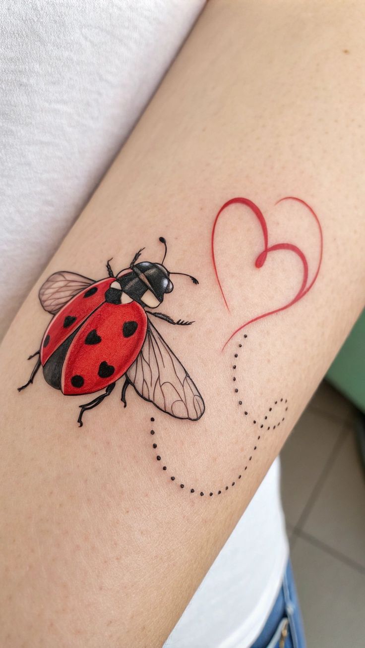 29 Ladybug Tattoo Ideas with Stencil Designs, Fine Line, Traditional Style, Gothic, Floral