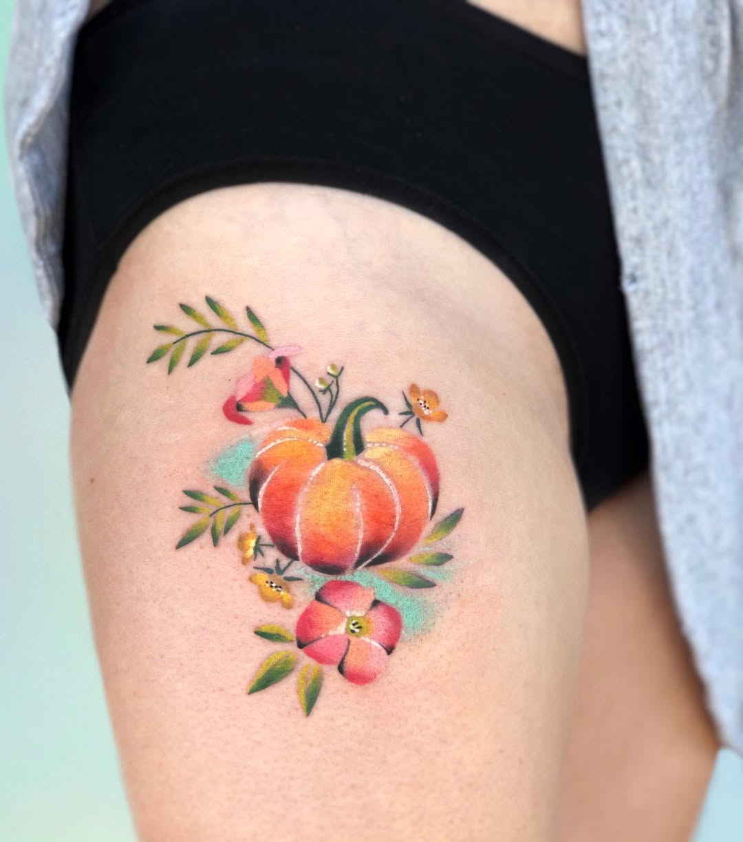 28 Pumpkin Tattoo Ideas Cute, Scary, Flash & Traditional Designs