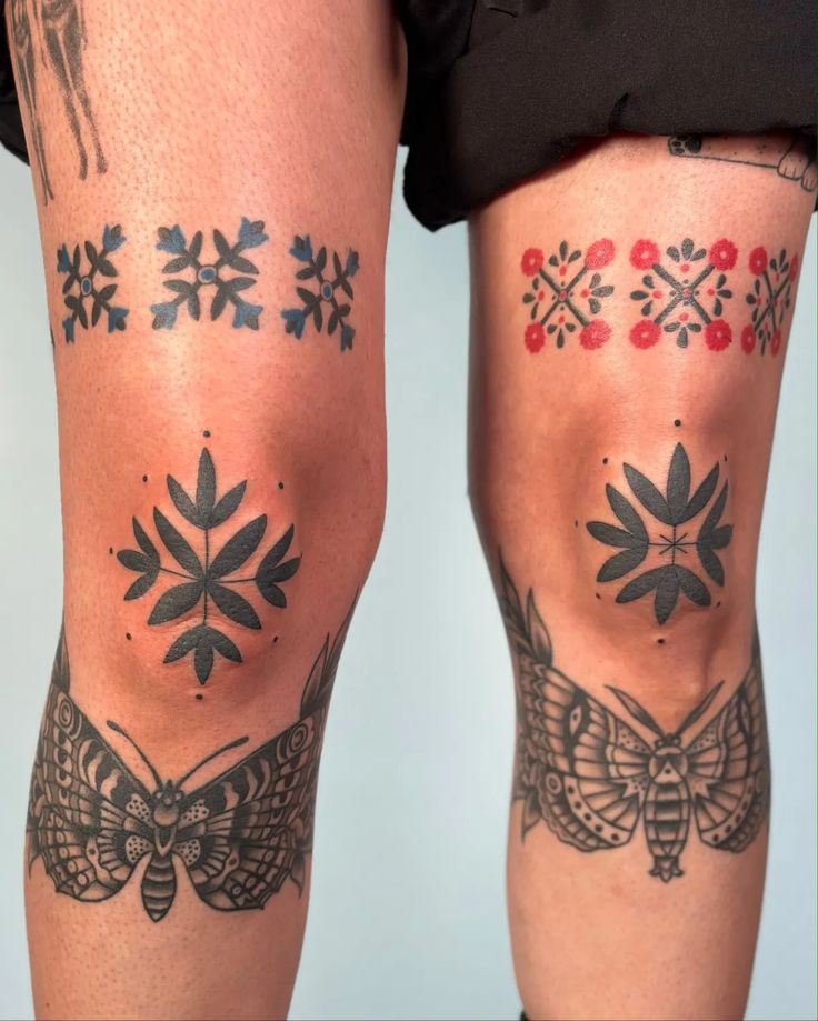 29 Unique Knee Tattoo Ideas : Traditional, Japanese, Gothic, Flower, Skull on Moth, Symmetrical Designs