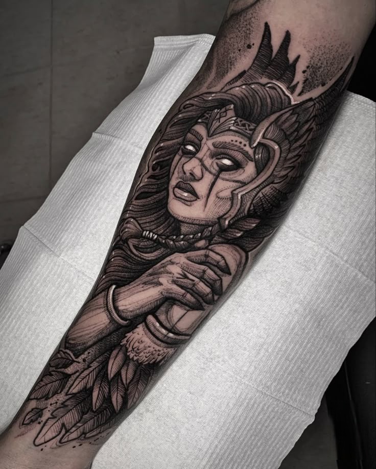 27 Norse Mythology Tattoo Valkyries Ideas Featuring Female Warriors & Symbolic Designs