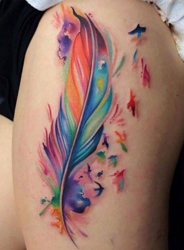 27 Majestic Phoenix Color Tattoo Designs
