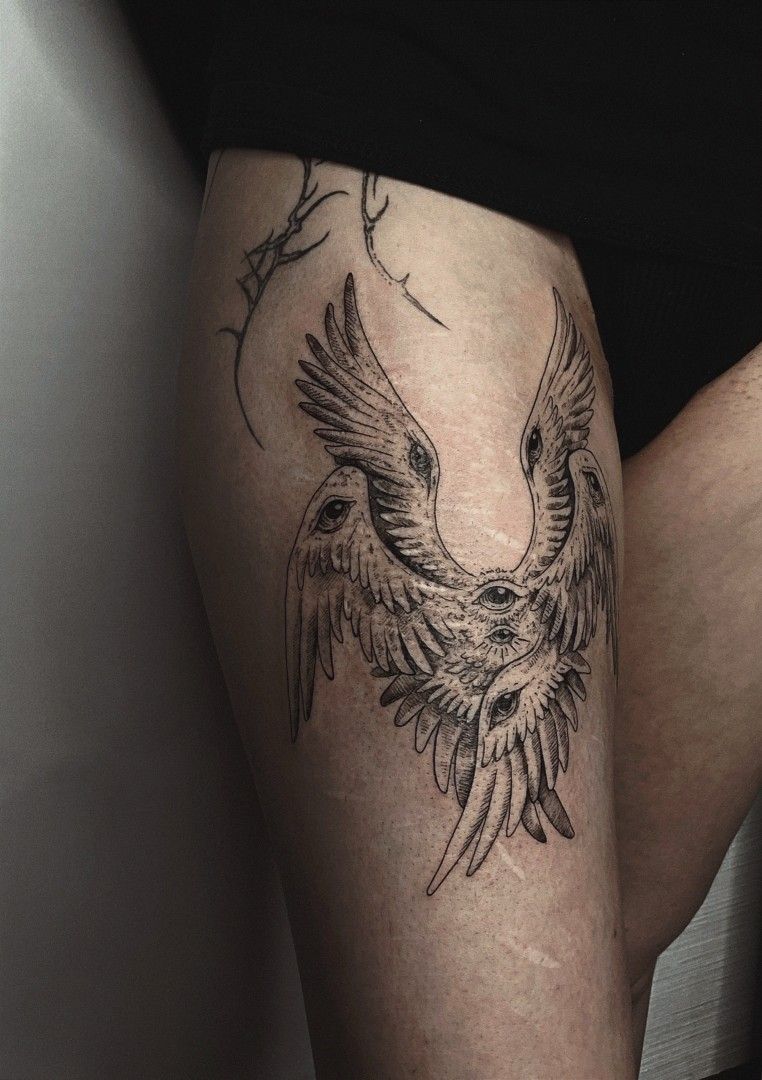 28 Seraphim Tattoo Ideas: Sacred Wings, Watchful Eyes, and Sharp Lines