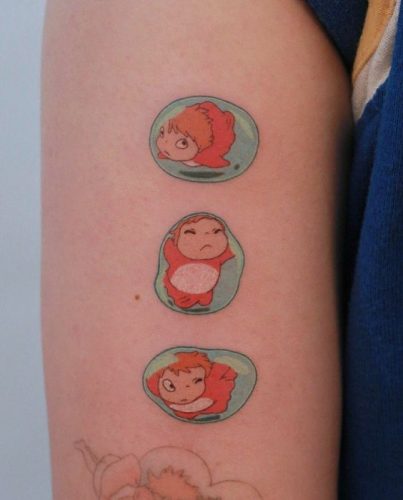 Explore Top 20 Ponyo Tattoo Designs – Embrace Studio Ghibli Magic in
