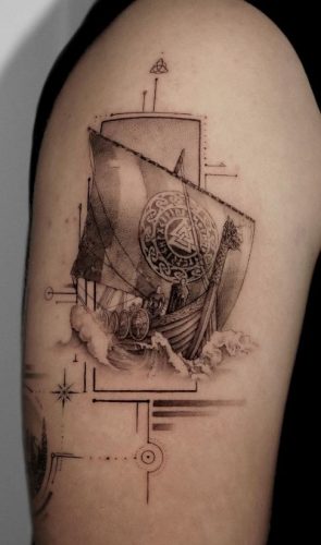Explore 17 Captivating Viking Ship Tattoo Ideas for : Embrace Norse Heritage &#038; Artistry