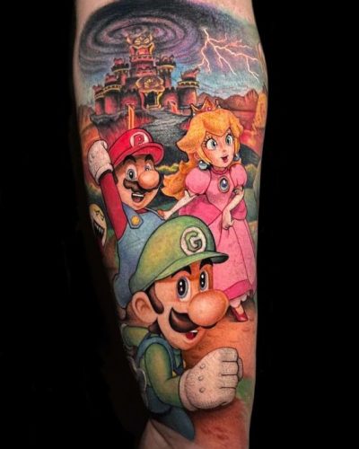Explore 19 Unique Super Mario Tattoo Designs to Celebrate Your Love for the Iconic Game in