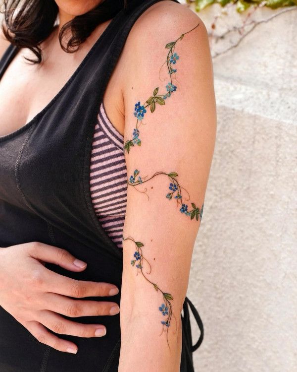 25 Vine Tattoo Designs for Women and Men Sleeve, Arm, Shoulder, Traditional, Wrap Around Ideas