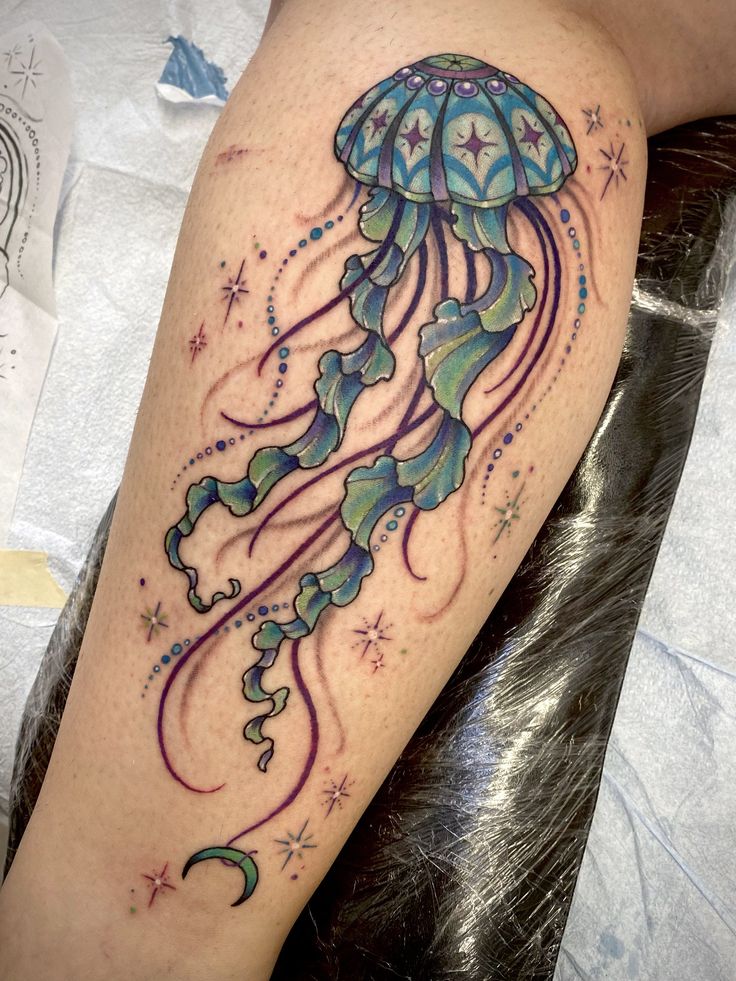 30 Jellyfish Tattoo Designs with Meaning and Style Flowing