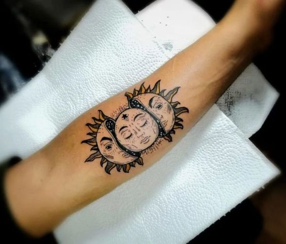 Explore 23 Unique Sun and Moon Tattoo Ideas for : Simple, Minimalist & Matching Designs for All