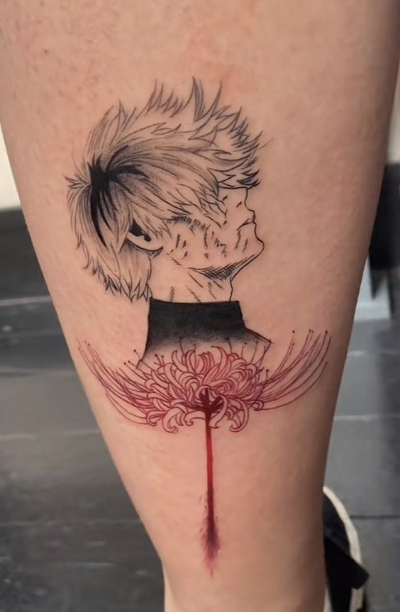 29 Tokyo Ghoul Tattoo Ideas Kaneki Designs, Juuzou Ink, Centipede Tattoos, & Spider Lily Florals