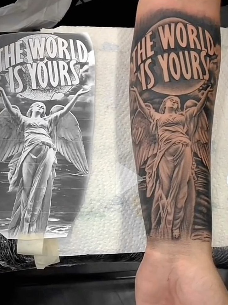 25 The World Is Yours Tattoo Ideas : Scarface Designs, Forearm, Leg & Women Tattoos