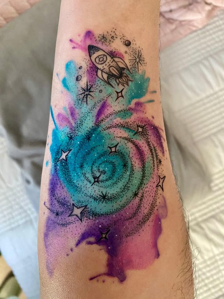 27 Space Tattoo Ideas for Women and Men Galaxy Sleeve Designs, Minimalist Forearm Art