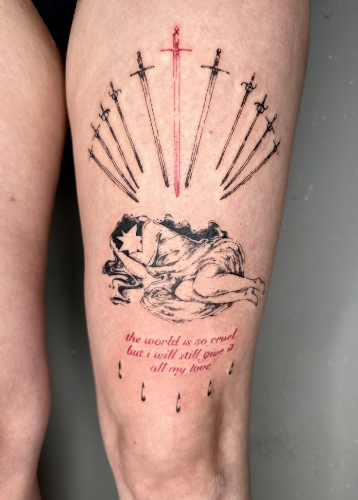 Dark Feminine Tattoos : Bold & Aesthetic Ideas for Women Thigh, Forearm, Leg Sleeve, Back, Ribs & More