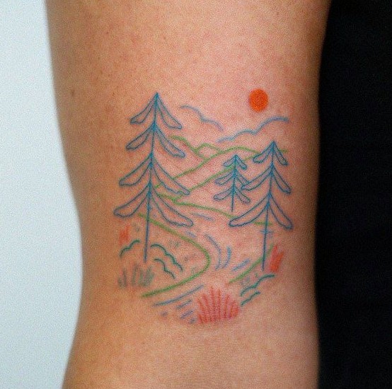 27 Ideas Mountain Tattoo Ideas : Minimalist, Geometric, Fine Line & Sleeve Designs
