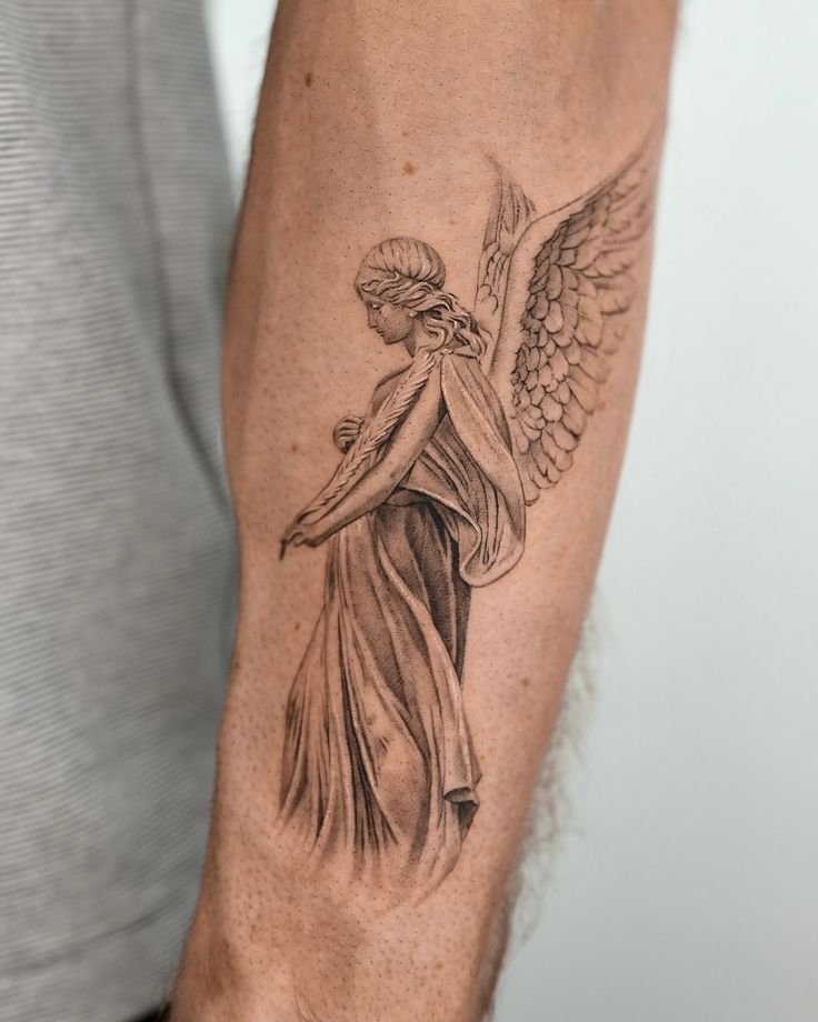 25 Angel Tattoo Ideas : Guardian, Cherub, and Dark Designs for Men and Women
