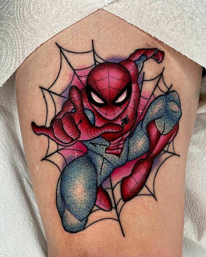 29 Spiderman Tattoo Ideas for Guys Best Arm, Leg, Chest, Back, Hand & Sleeve Designs