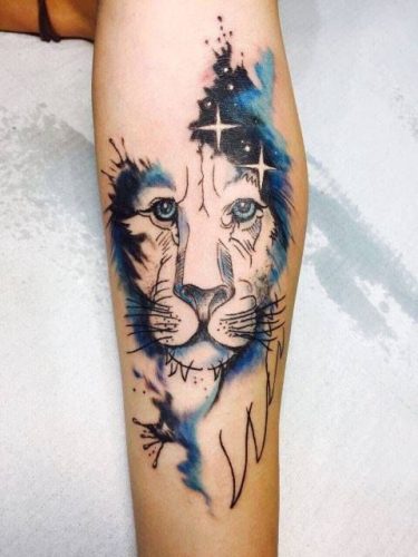 Lion Tattoo with Blue Eyes: 20 Enchanting and Mesmerizing Designs
