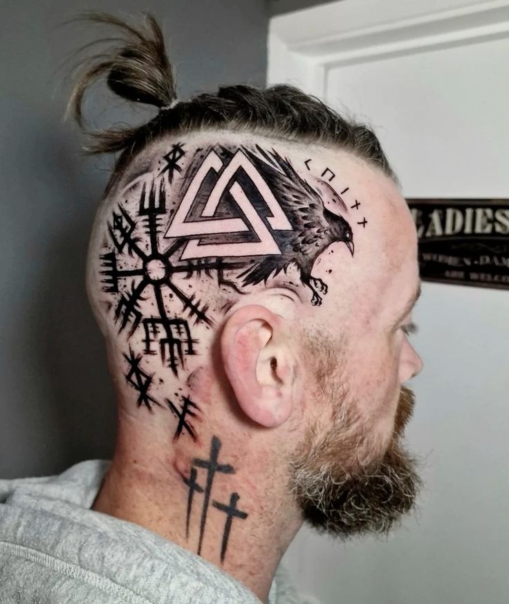 25 Viking Tattoo Ideas with Norse Mythology Symbols, Sleeve and Chest Designs