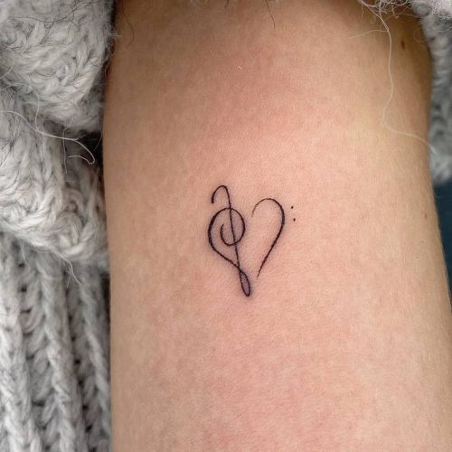 Unique Treble Clef Tattoo Ideas : Discover Designs for Music Lovers’ Ankles, Wrists & More!