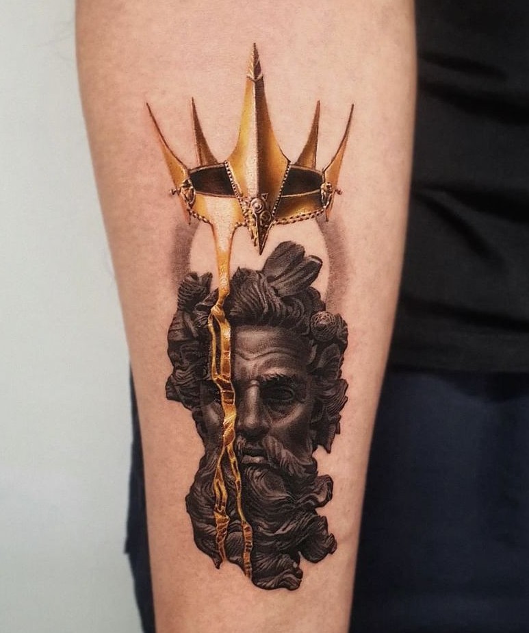 26 Zeus Tattoo Ideas for Sleeve, Forearm, and Full Back Designs with Greek Gods Mythology