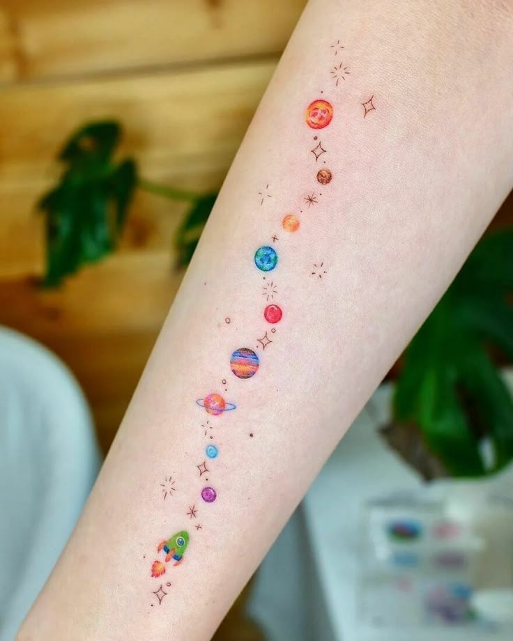 27 Space Tattoo Ideas for Women and Men Galaxy Sleeve Designs, Minimalist Forearm Art