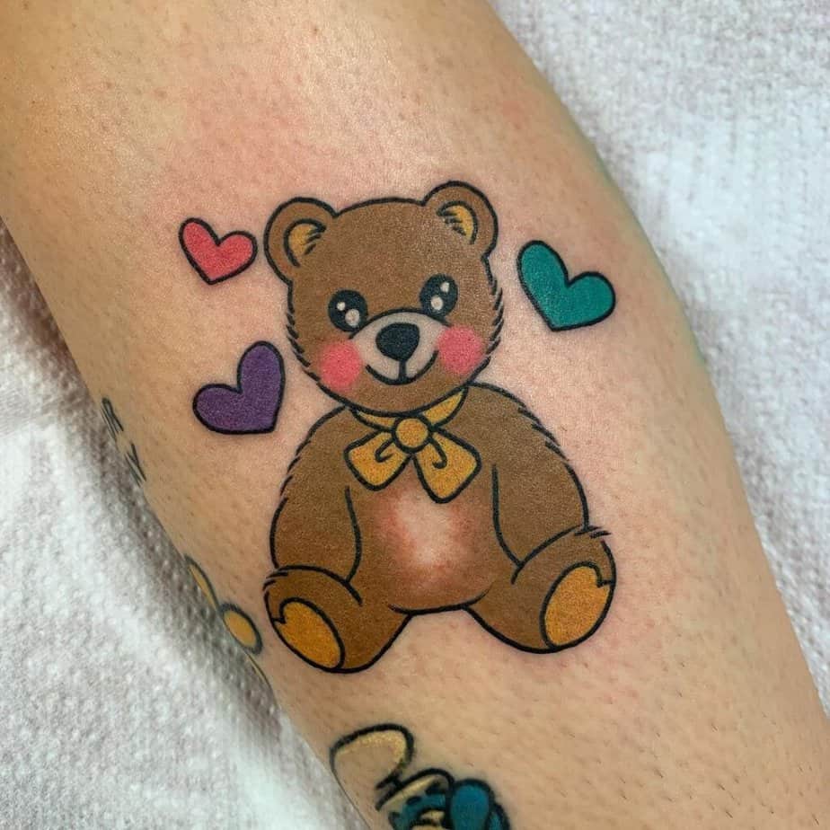 30 Teddy Bear Tattoo Designs Cute, Realistic, Fine Line, Matching, Feminine & Dark Tattoo Ideas