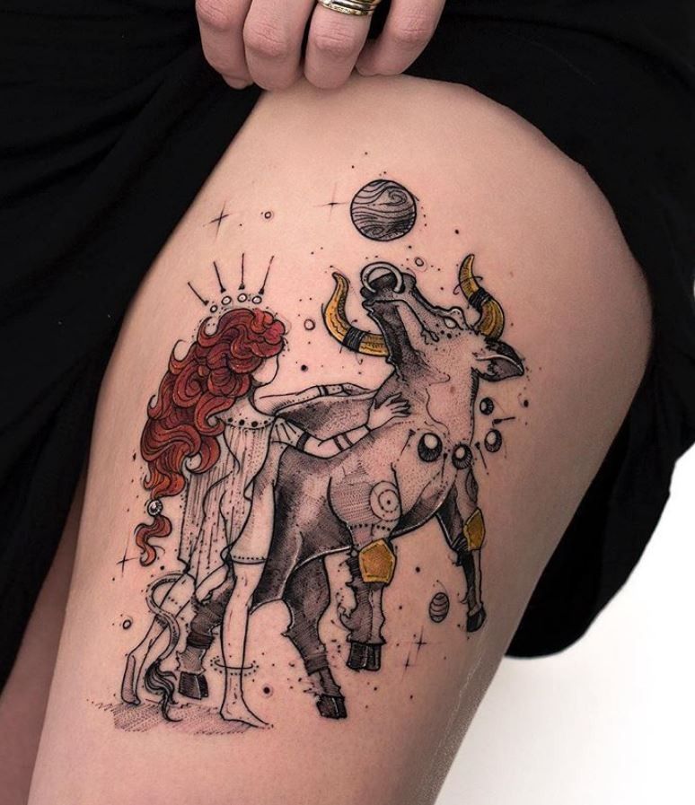 26 Bull Tattoo Ideas Powerful Designs for Men and Feminine Taurus Zodiac Styles