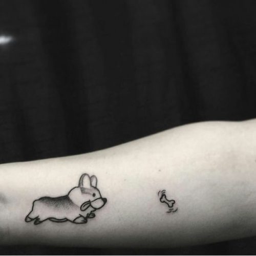 18 Minimalist Dog Tattoo Ideas