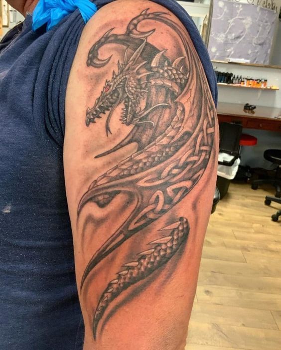 Explore 20 Inspiring Celtic Dragon Tattoo Ideas for : Stunning Designs for Men and Women