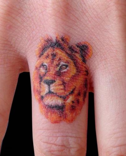 Fierce and Detailed: 19 Lion Tattoo on Finger Ideas