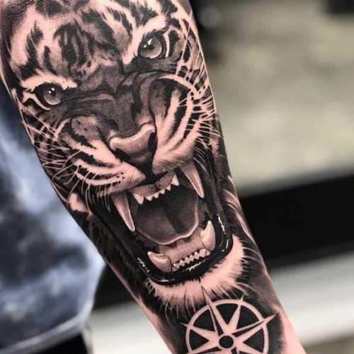 25 Tiger Tattoo on Forearm Ideas