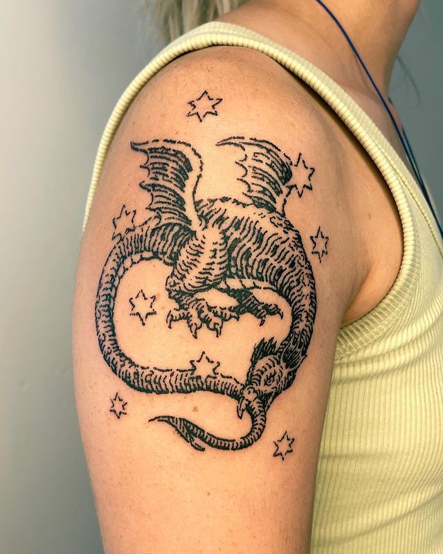 29 Dragon Tattoo Ideas for Men and Women Abstract, Realistic, Shoulder and Arm Designs