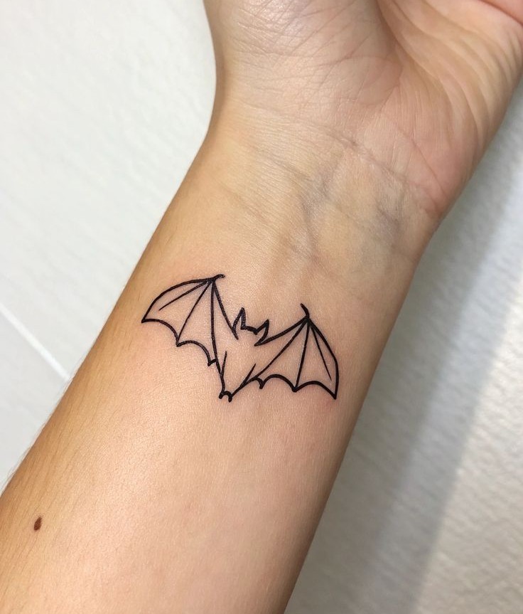 Bat Tattoo 25 Ideas in A Collection of Stencil, Gothic, Old School, and Simple Arm and Chest Tattoos