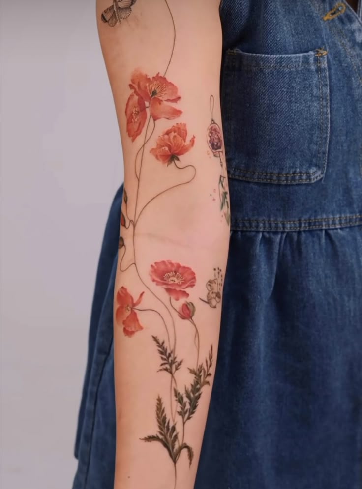 28 Poppy Tattoo Ideas for Women & Men Fine Line, Traditional, Minimalist & Bold Red Floral Designs