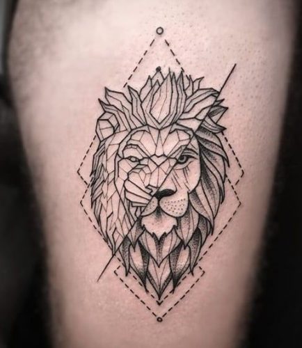 Thigh Lion Tattoo: 23 Majestic and Alluring Designs