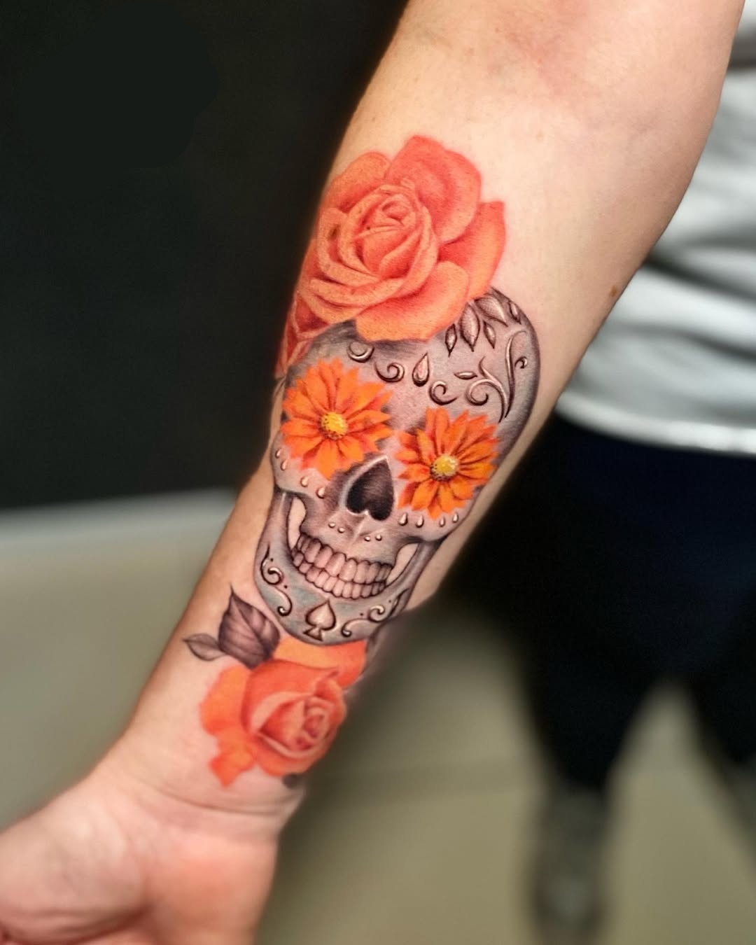 27 Sugar Skull Tattoo Designs for Women and Men Color, Black & White, Tiny