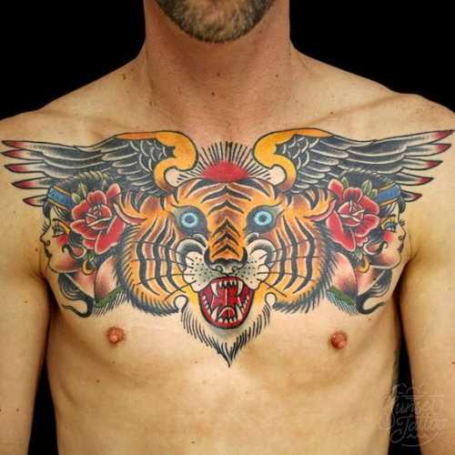 22 Old School Tiger Tattoo Ideas
