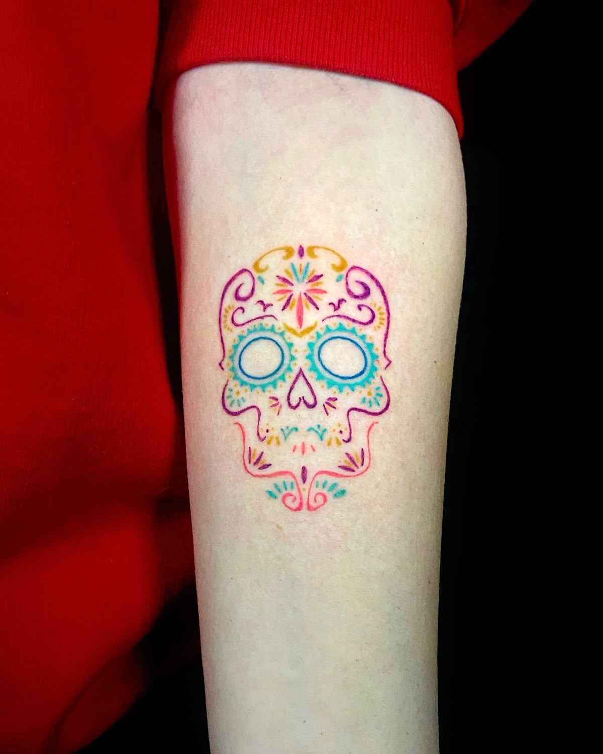 27 Sugar Skull Tattoo Designs for Women and Men Color, Black & White, Tiny