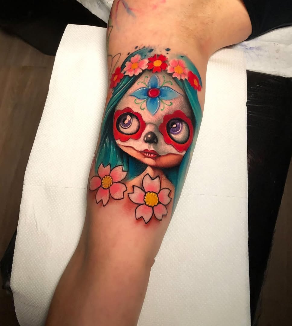 27 Sugar Skull Tattoo Designs for Women and Men Color, Black & White, Tiny