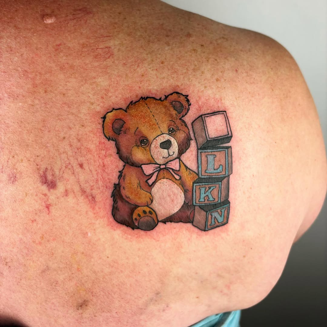 30 Teddy Bear Tattoo Designs Cute, Realistic, Fine Line, Matching, Feminine & Dark Tattoo Ideas