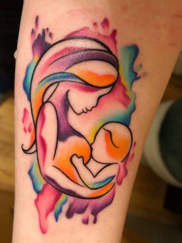 Embrace Hope and Healing with 17 Inspiring Rainbow Baby Tattoo Ideas for Moms and Dads in