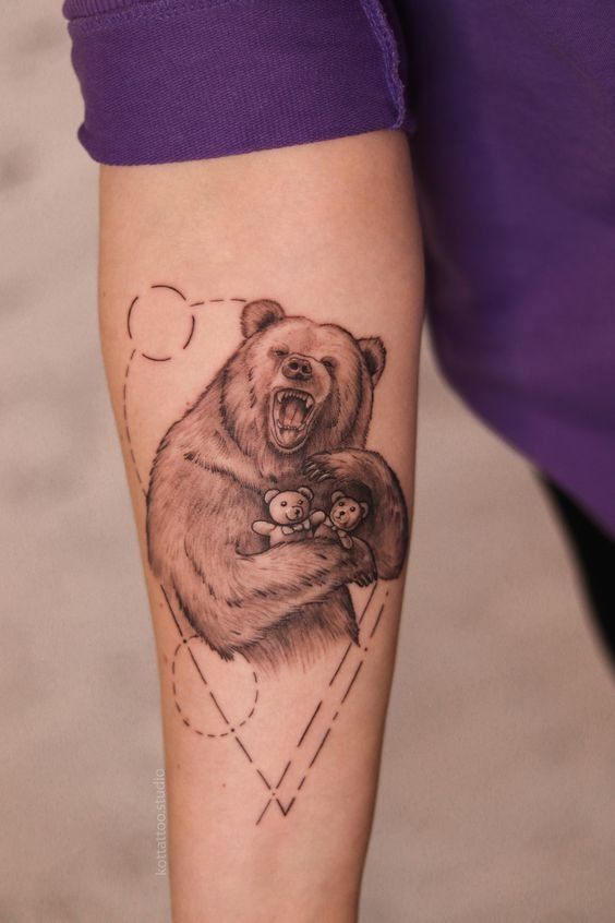 30 Bear Tattoo Ideas : Grizzly, Polar, Teddy & Realistic Bear Tattoos for Men and Women