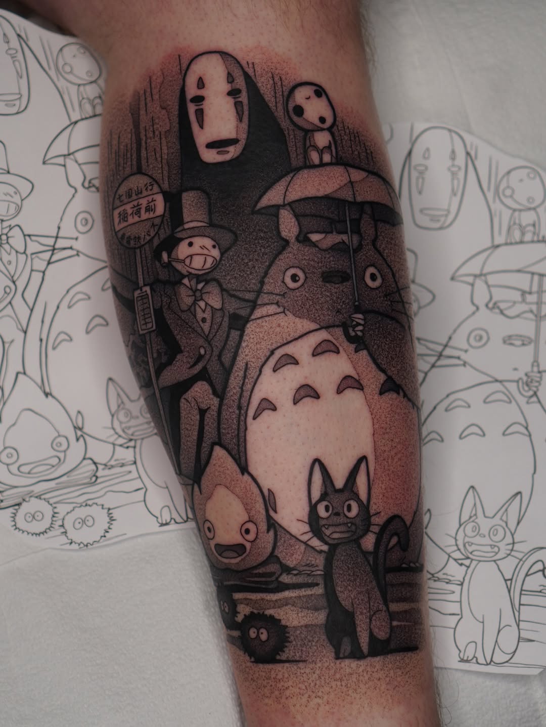 25 Studio Ghibli Tattoo Ideas Minimalist Totoro, Spirited Away Sleeve, Howl s Moving Castle Designs