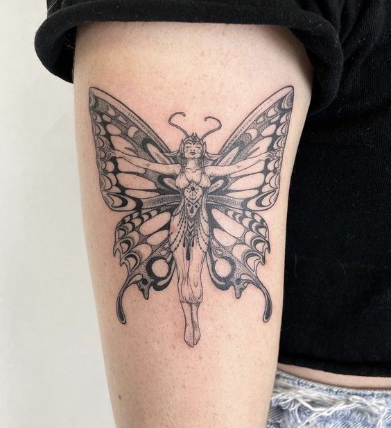 22 Ideas for Moth Tattoos in : A Stunning Blend of Dark and Traditional Styles