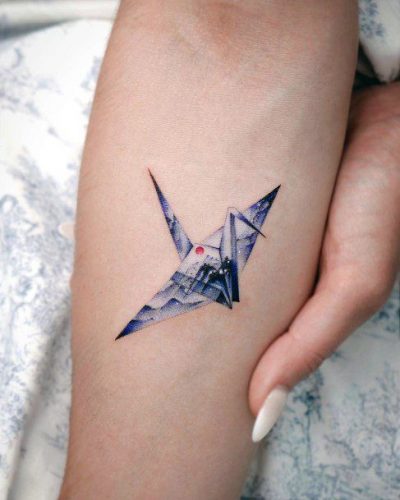 Explore the Art of Paper Folding with 18 Unique Origami Tattoo Ideas for – Creative and Colorful