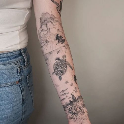 15 Ocean Tattoos Sleeve for Women Ideas : Dive into Stunning Sea-Inspired Ink!