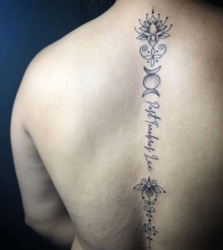 17 Cursive Spine Tattoo ideas